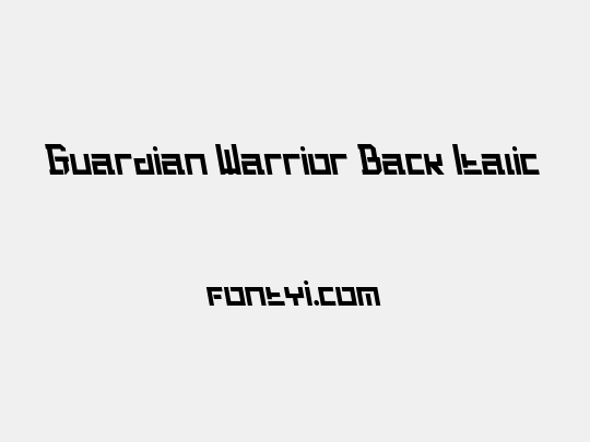Guardian Warrior Back Italic