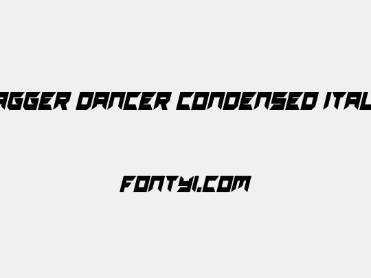 Dagger Dancer Condensed Italic