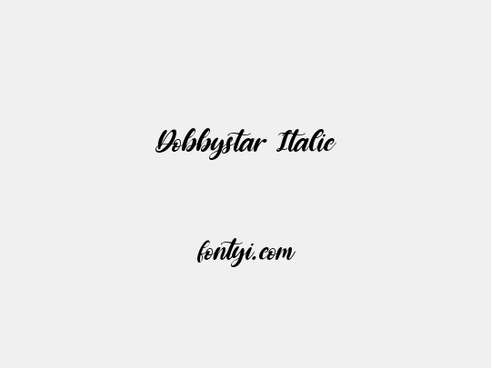 Dobbystar Italic