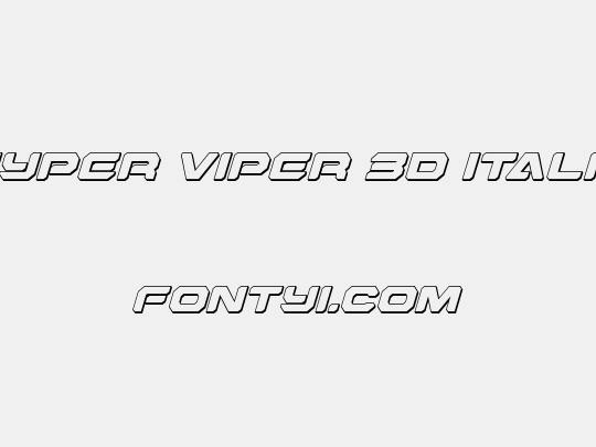 Hyper Viper 3D Italic