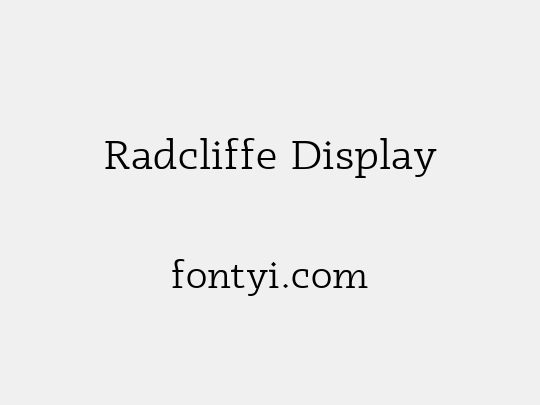 Radcliffe Display