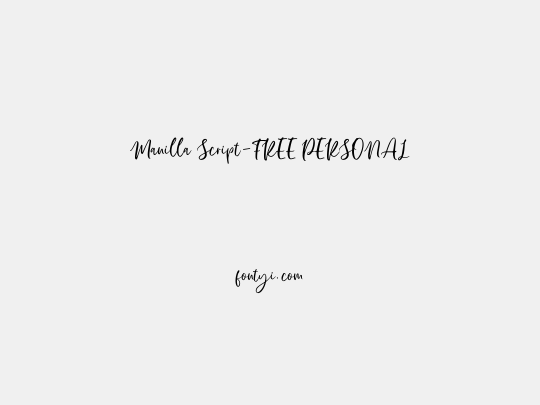 Manilla Script-FREE PERSONAL