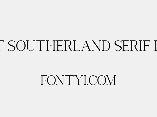 Next Southerland Serif DEMO