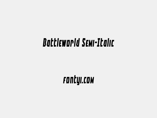 Battleworld Semi-Italic