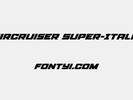 Aircruiser Super-Italic