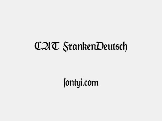 CAT FrankenDeutsch