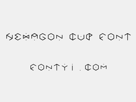 HEXAGON cup font