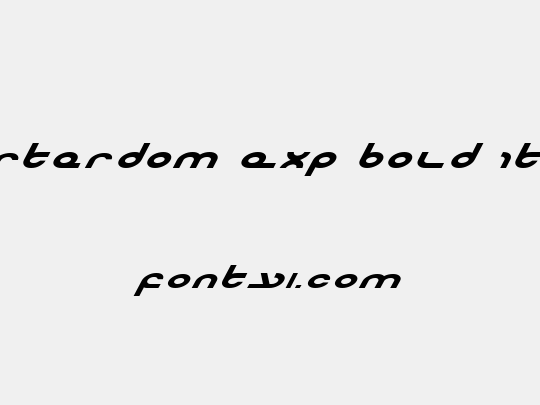 Masterdom Exp Bold Italic