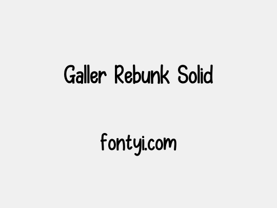 Galler Rebunk Solid