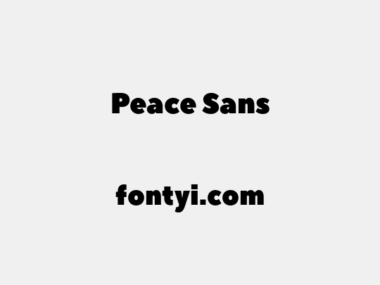 Peace Sans