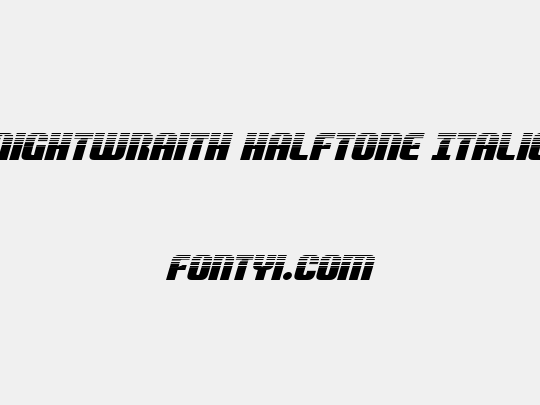 Nightwraith Halftone Italic