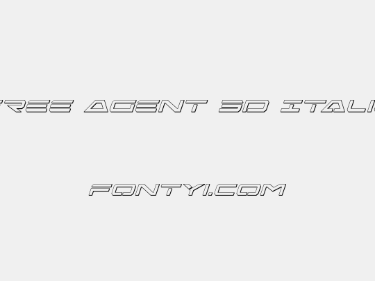 Free Agent 3D Italic