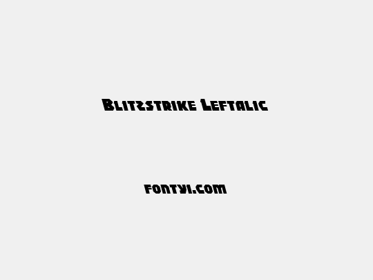 Blitzstrike Leftalic