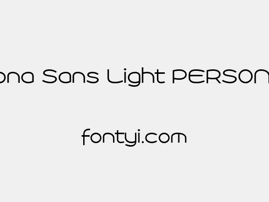 Roona Sans Light PERSONAL