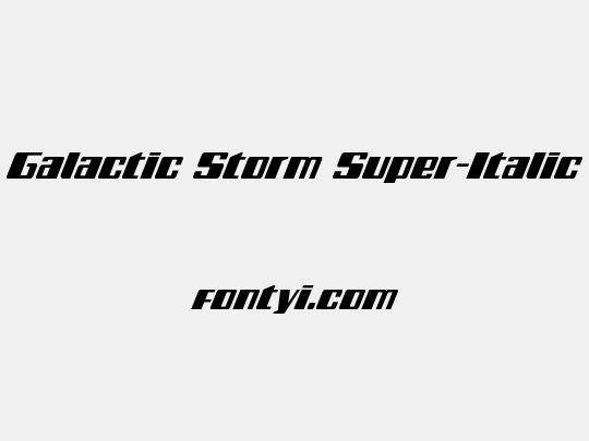 Galactic Storm Super-Italic