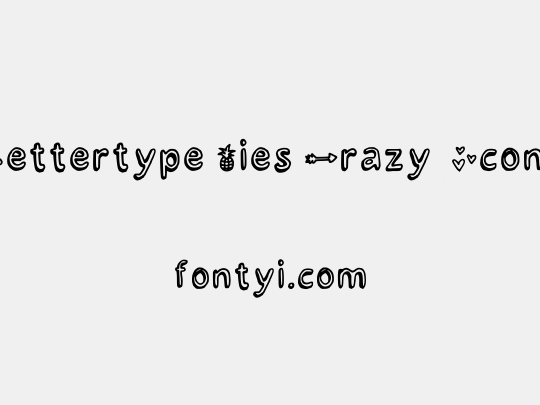 Lettertype Mies Crazy Icons