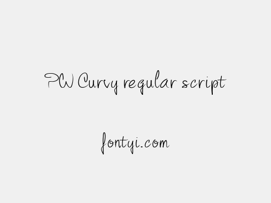 PW Curvy regular script