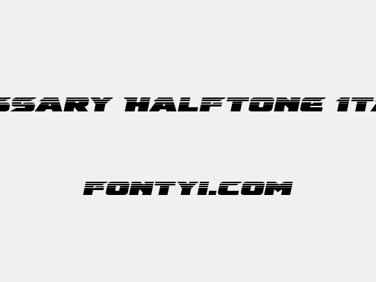 Emissary Halftone Italic