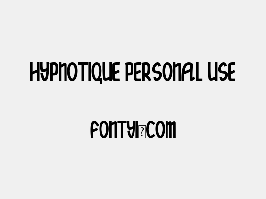 hypnotique personal use