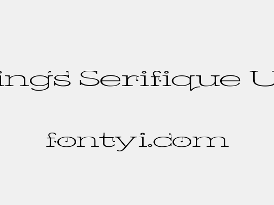 Kingthings Serifique UL Wide