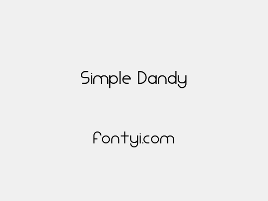 Simple Dandy