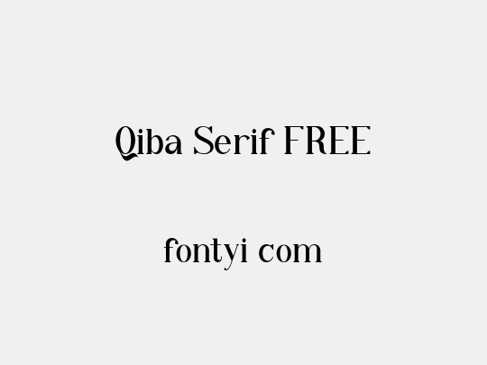 Qiba Serif FREE