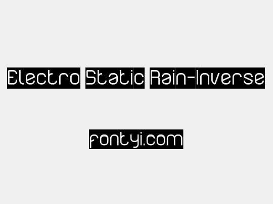 Electro Static Rain-Inverse