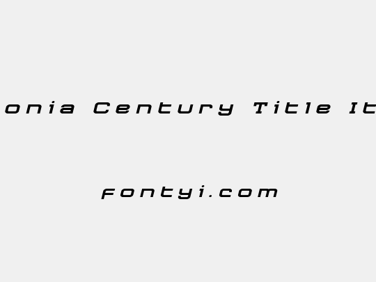 Cydonia Century Title Italic