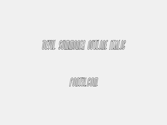 Devil Summoner Outline Italic