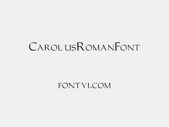 CarolusRomanFont