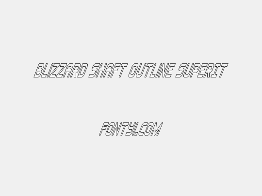 Blizzard Shaft Outline SuperIt