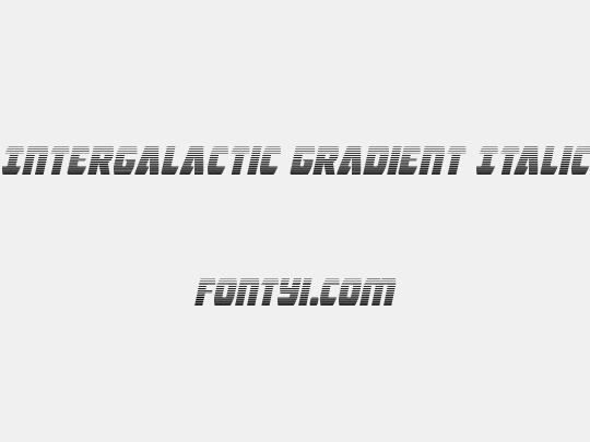 Intergalactic Gradient Italic