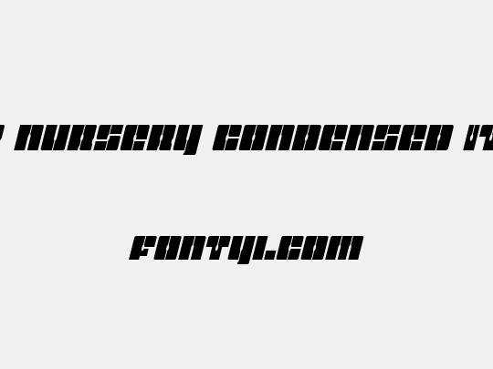 Star Nursery Condensed Italic