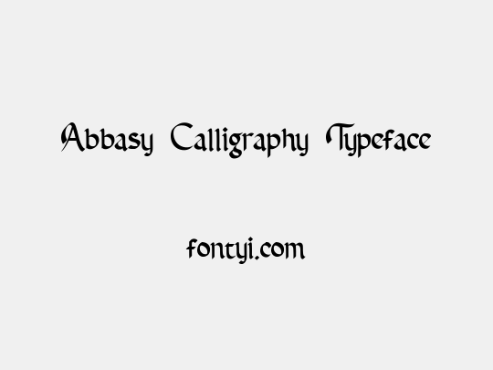 Abbasy Calligraphy Typeface