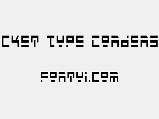 Rocket Type Condensed