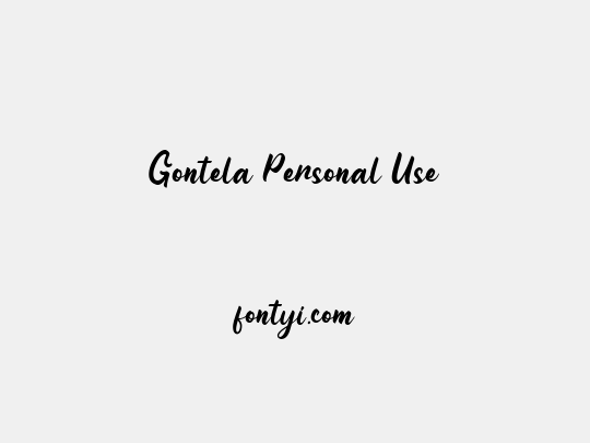Gontela Personal Use