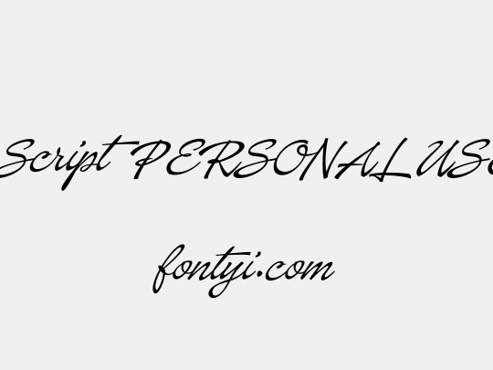 Baystar Script PERSONAL USE ONLY Light PERSONAL USE ONLY