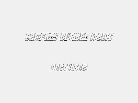 Lamprey Outline Italic