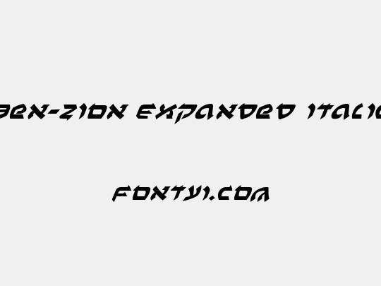 Ben-Zion Expanded Italic
