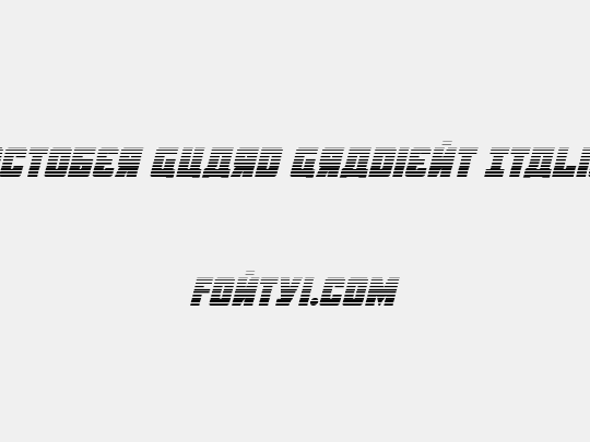 October Guard Gradient Italic