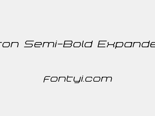 Bretton Semi-Bold Expanded Italic