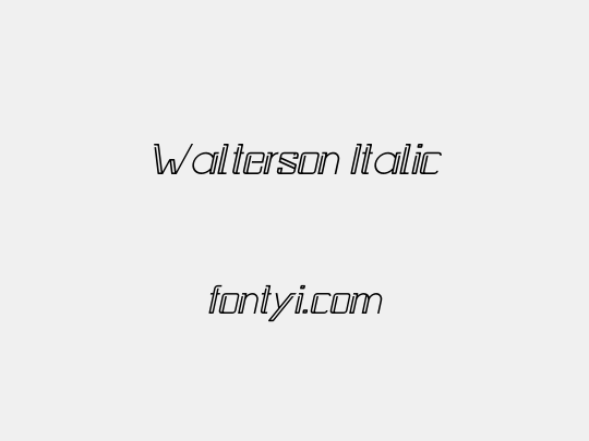 Walterson Italic