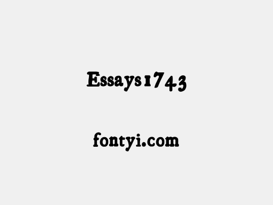 Essays1743