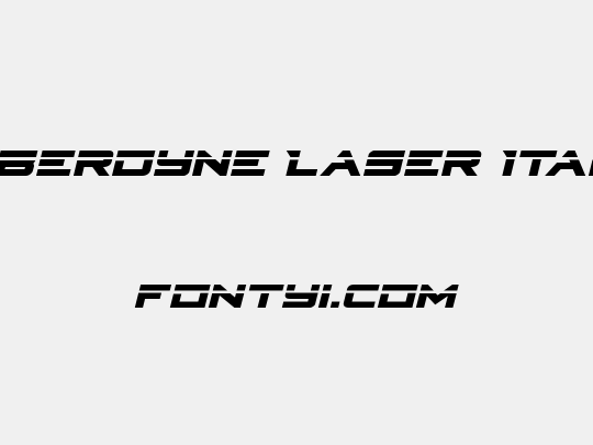 Cyberdyne Laser Italic