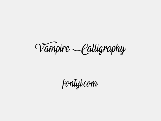 Vampire Calligraphy
