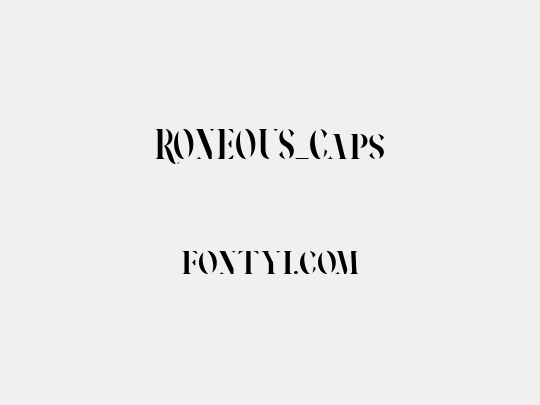 RONEOUS_Caps