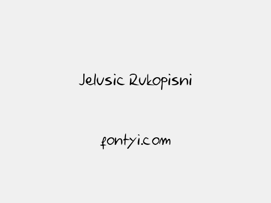 Jelusic Rukopisni
