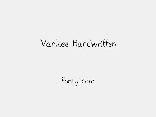 Vanlose Handwritten