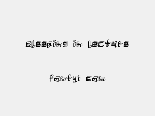 sleeping in lecture