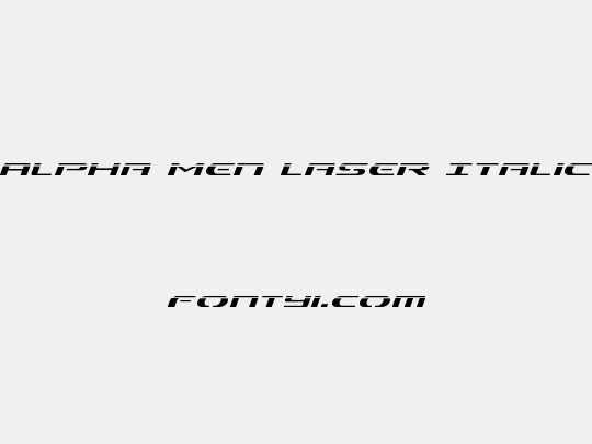 Alpha Men Laser Italic